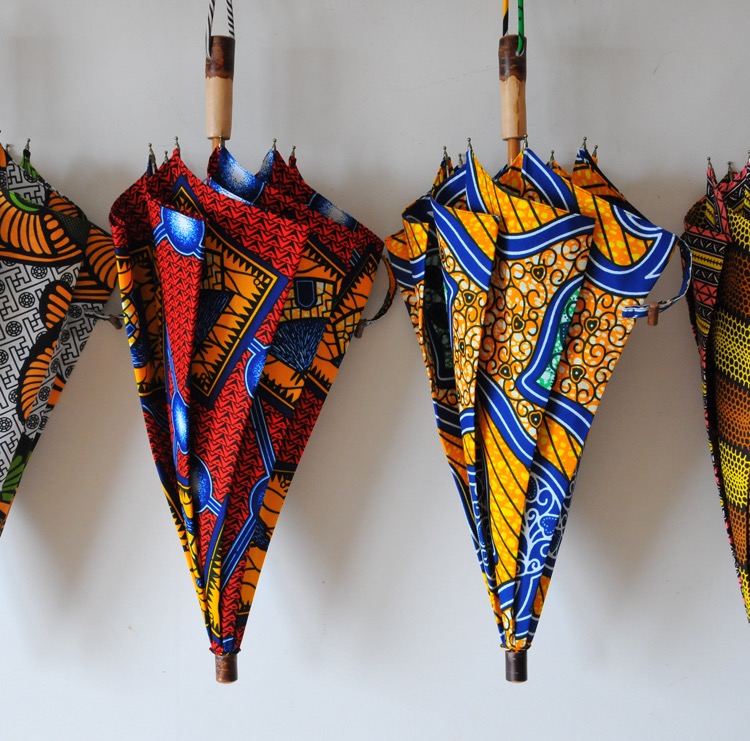 ボンボンストアのアフリカンファブリックの傘