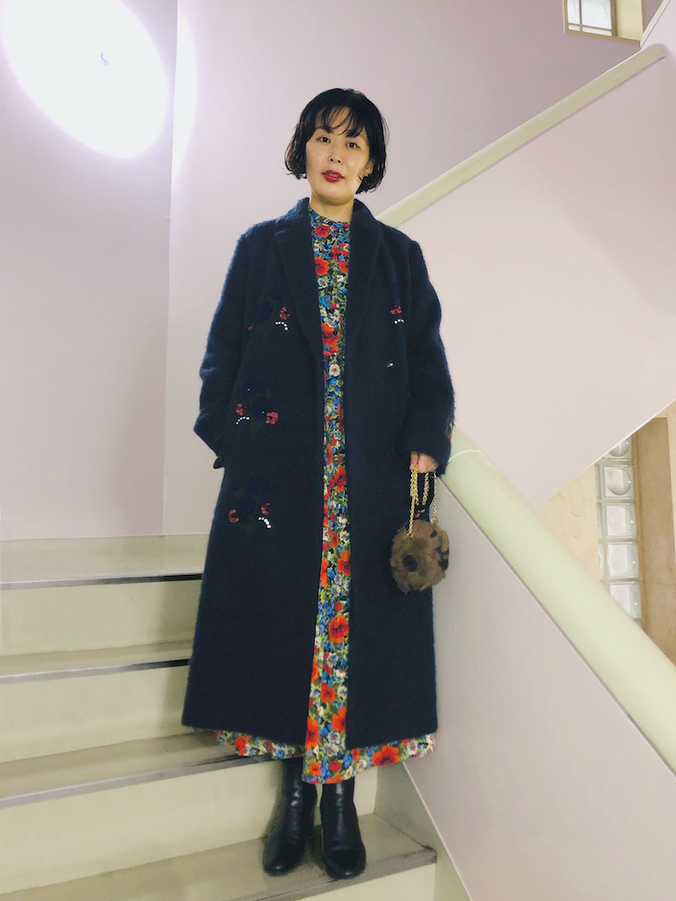 ミュベール コート ミュベール/MUVEIL】のカラーモチーフコート | 人気  