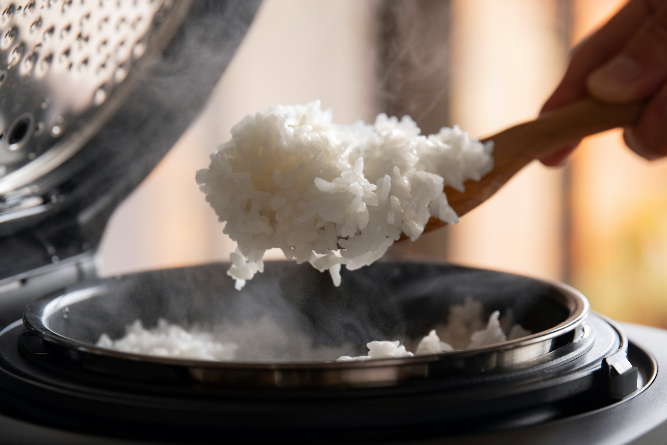 バルミューダ ザ・ゴハンの炊き上がりイメージ