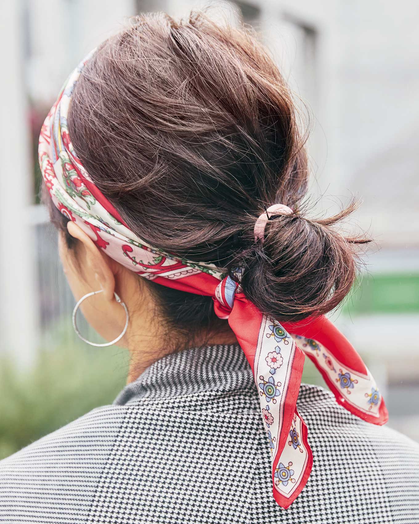 菜木のり子さんのオーダーメイド部分ウィッグを使ったヘアアレンジ後頭部