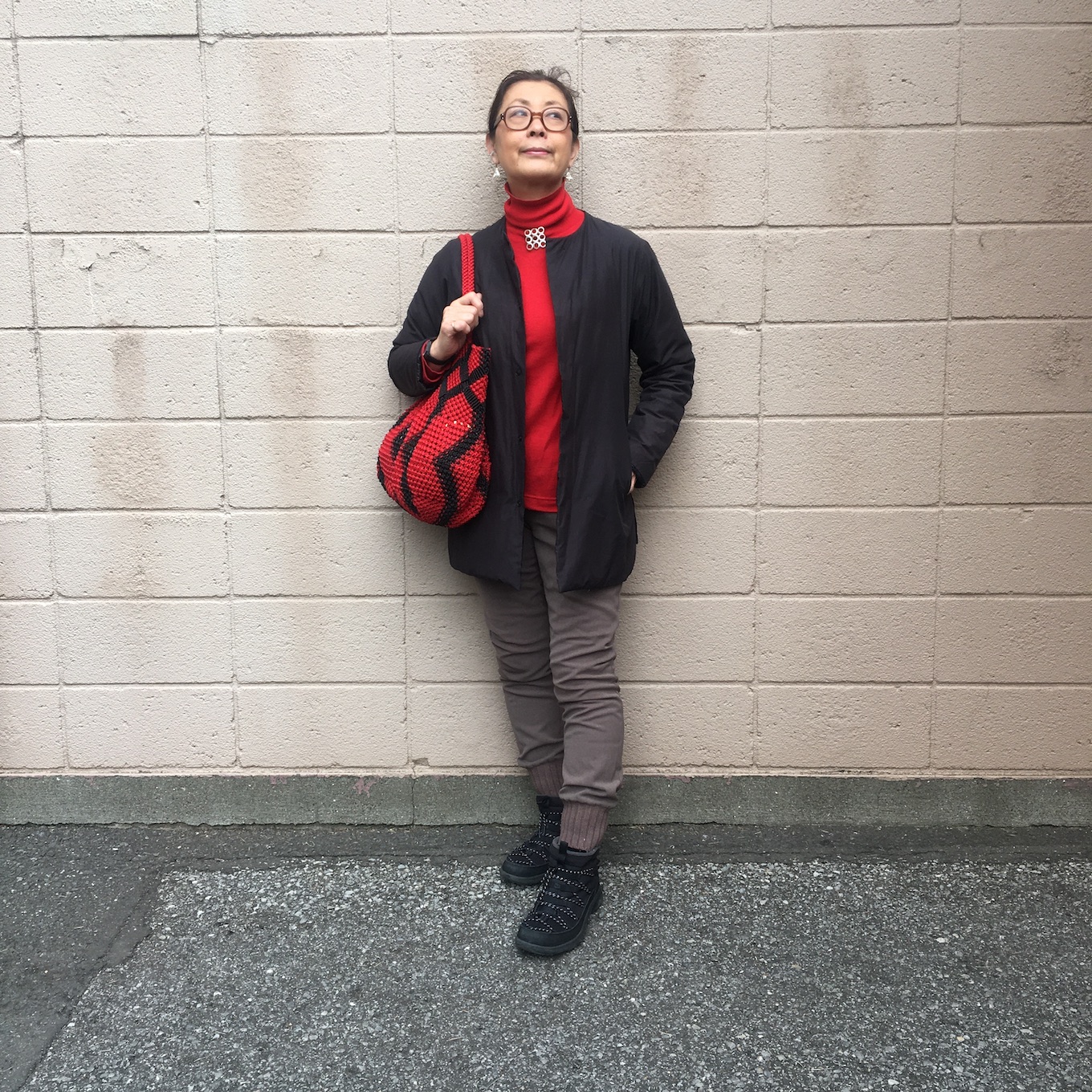 石黒美穂子さんのレッドコーデ