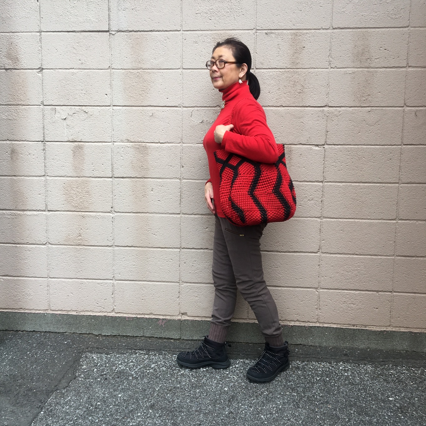 石黒美穂子さんのレッドコーデ