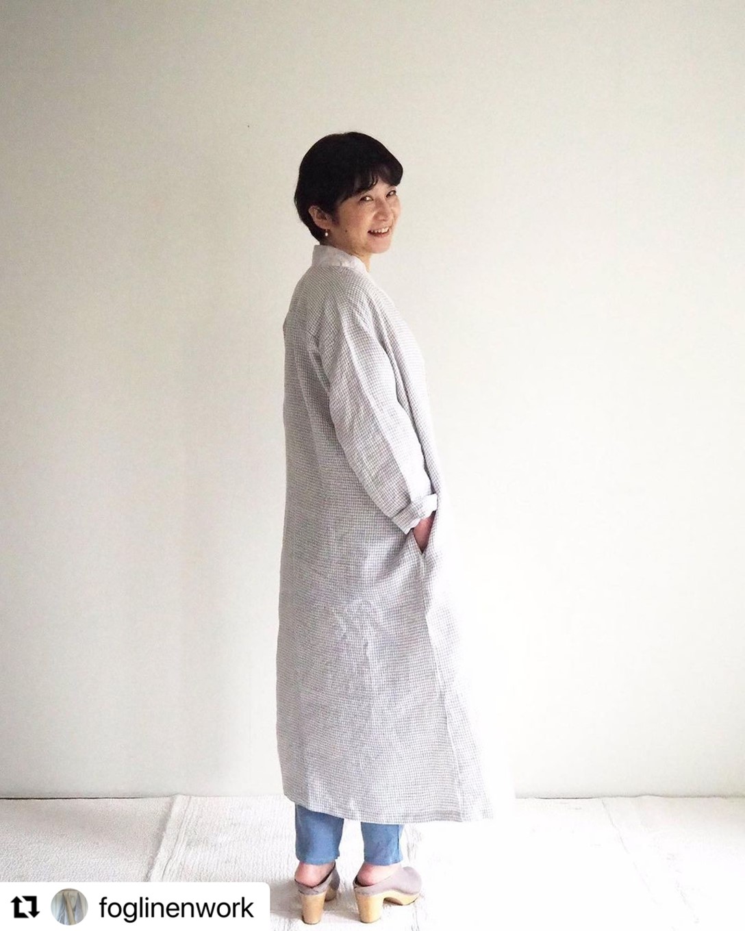 後藤由紀子さんのリラックスウェア/ギンガム