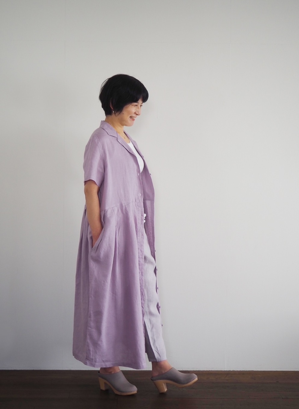 後藤由紀子さんのワンピース/ラベンダー