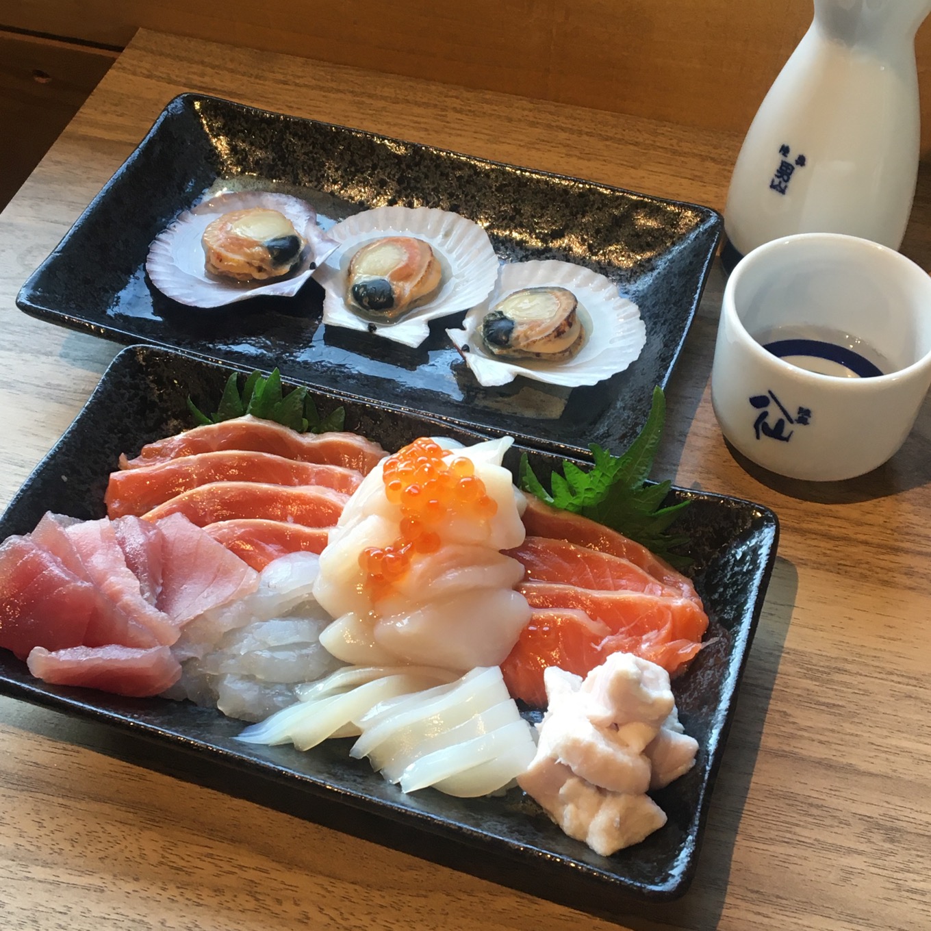 海産物が並んでいる