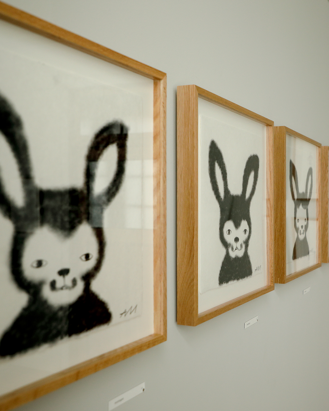 ミナペルホネンの新しいギャラリーに飾られている絵画