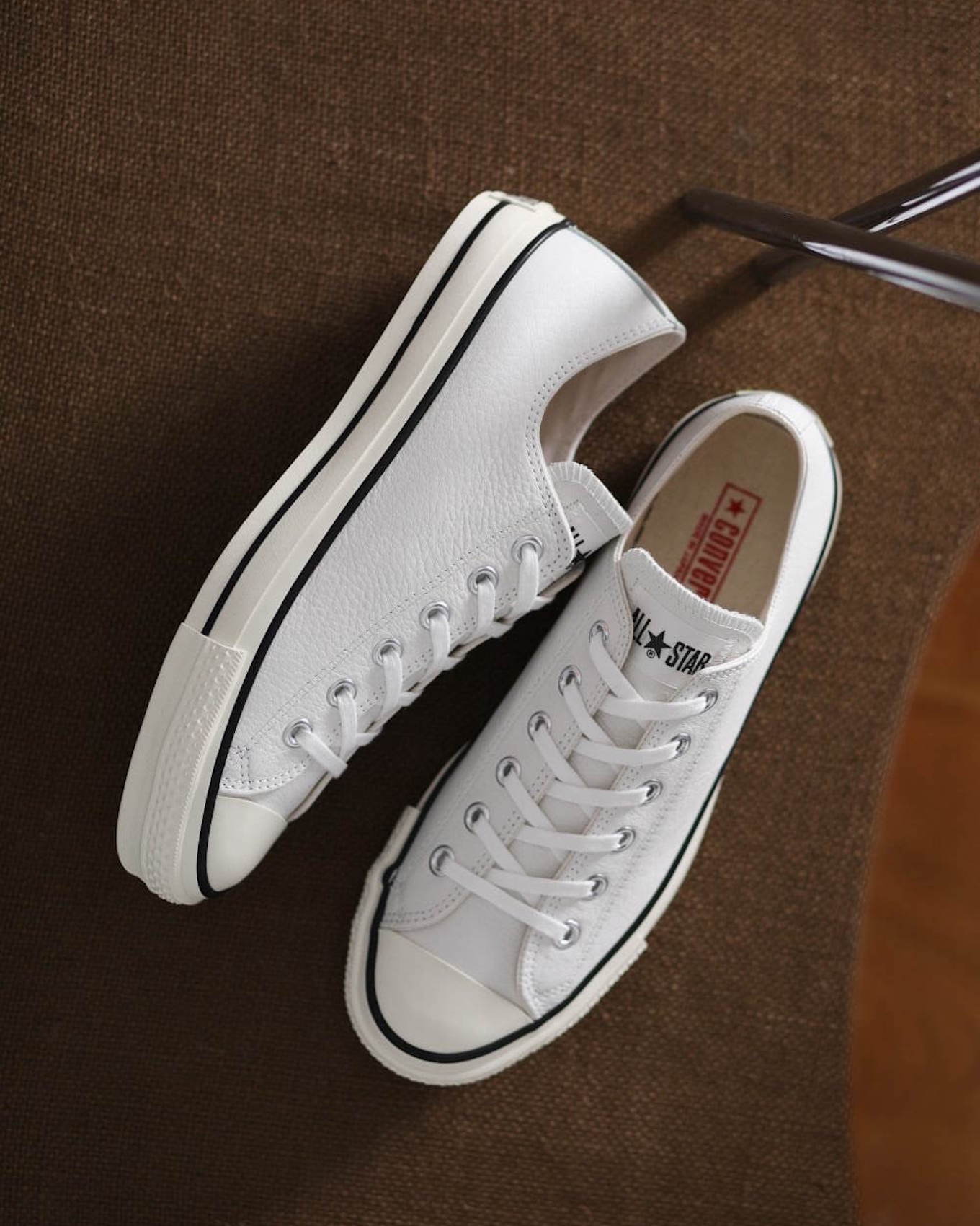Converse ALL STAR ホワイトレザー スニーカー コンバースALL STARホワイトレザー 22cm - メルカリ