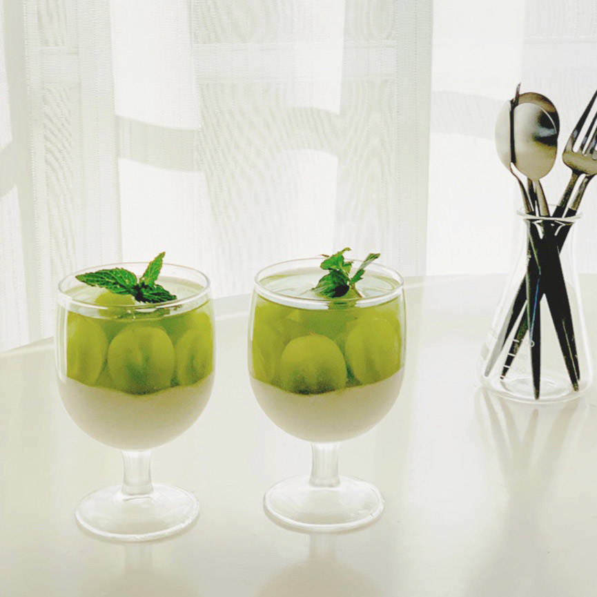 内野水穂さん シャインマスカットのゼリー