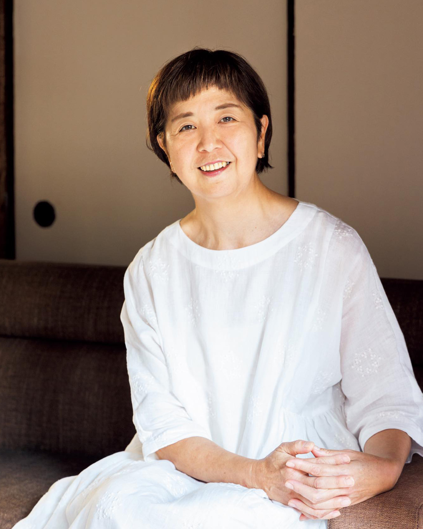 一田憲子さんが座っている