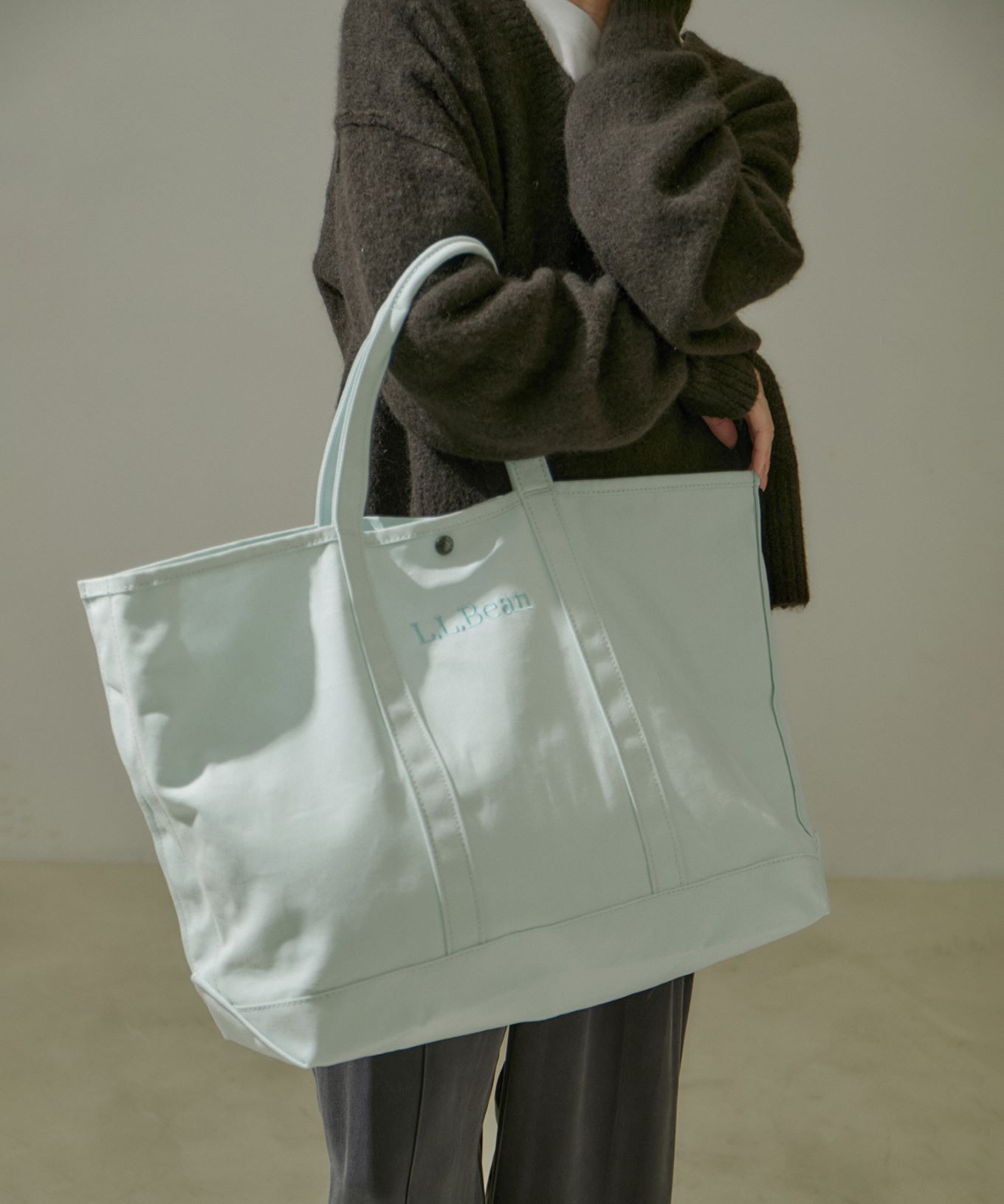 L.L.BEANの別注グロサリーバッググリーン