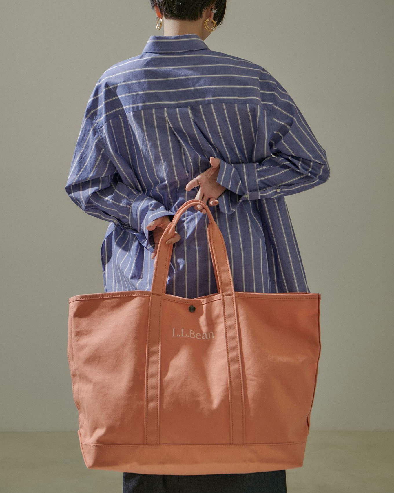 L.L.BEANの別注グロサリーバッグオレンジ