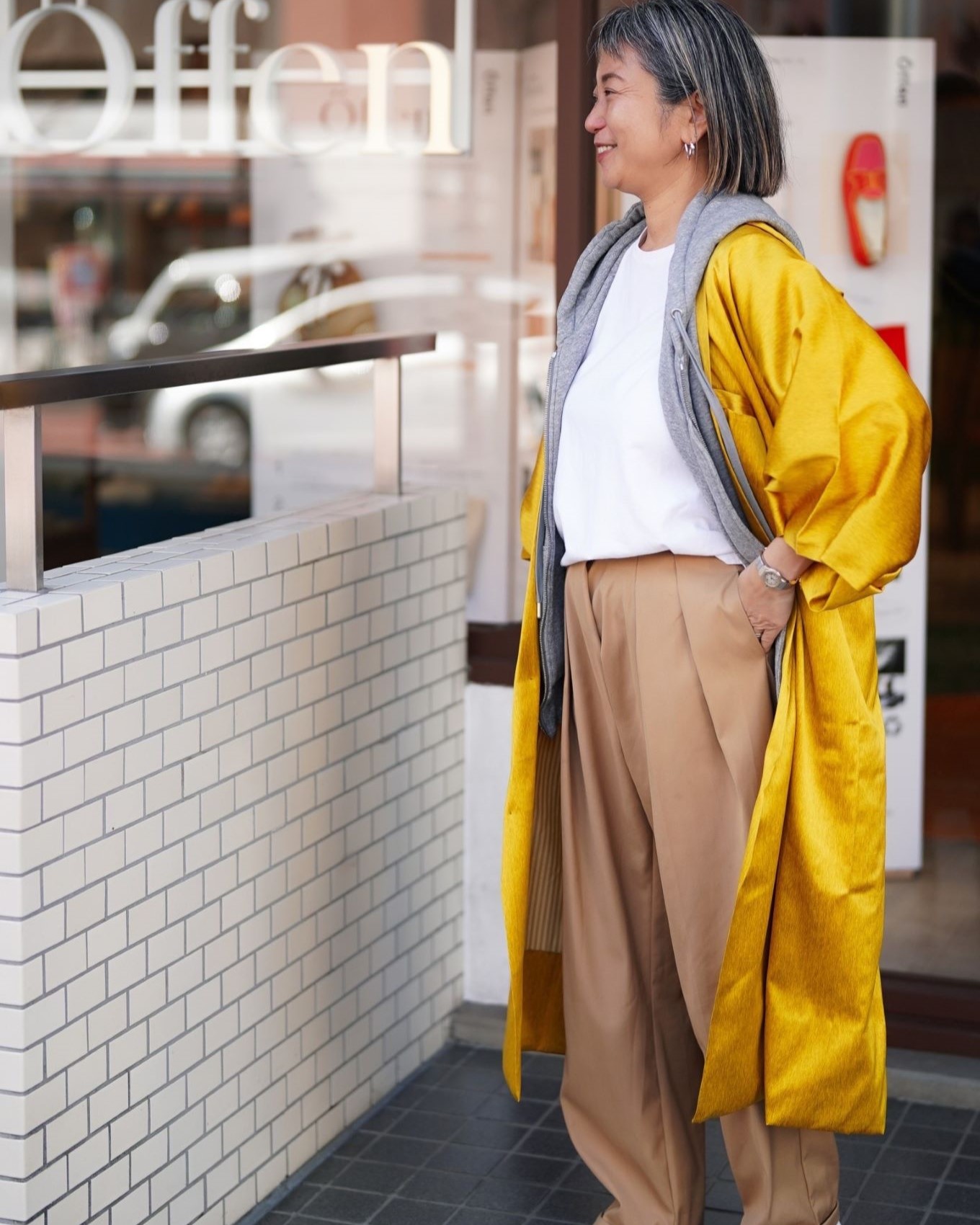 一軍服を着用したオッフェンの日坂さん