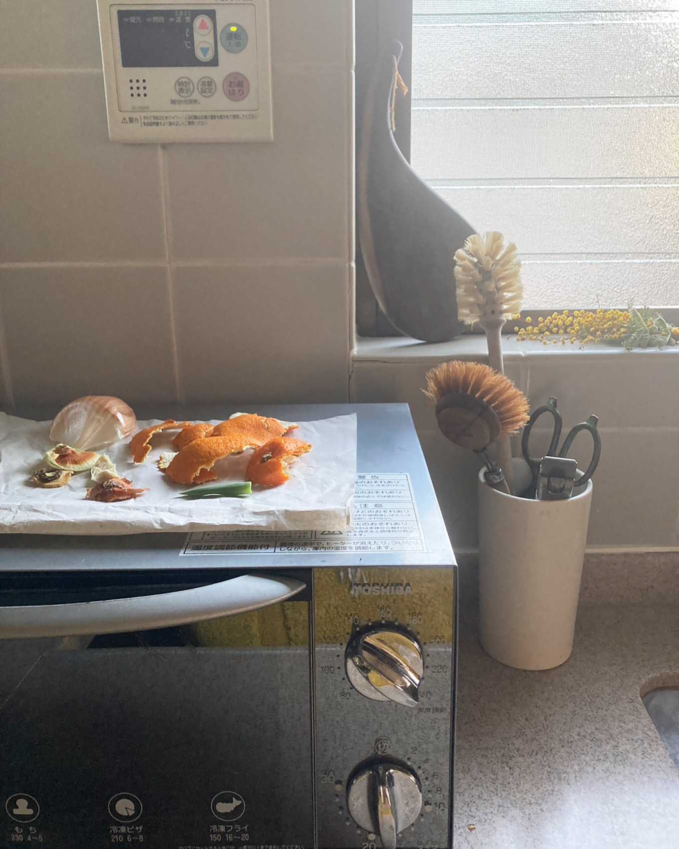 生ゴミをキッチンで乾かす