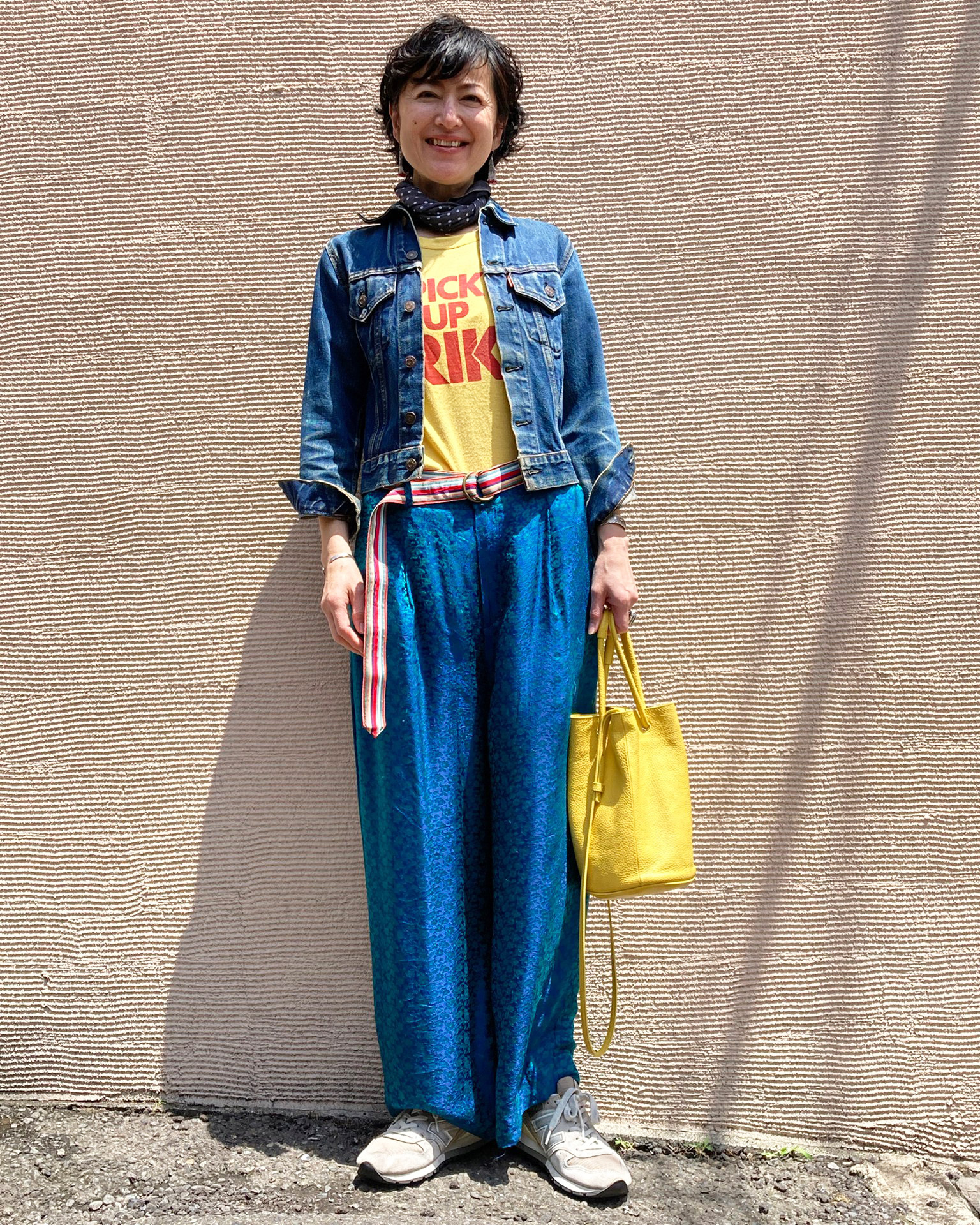 古着のロゴTを使った、夏のコーディネート