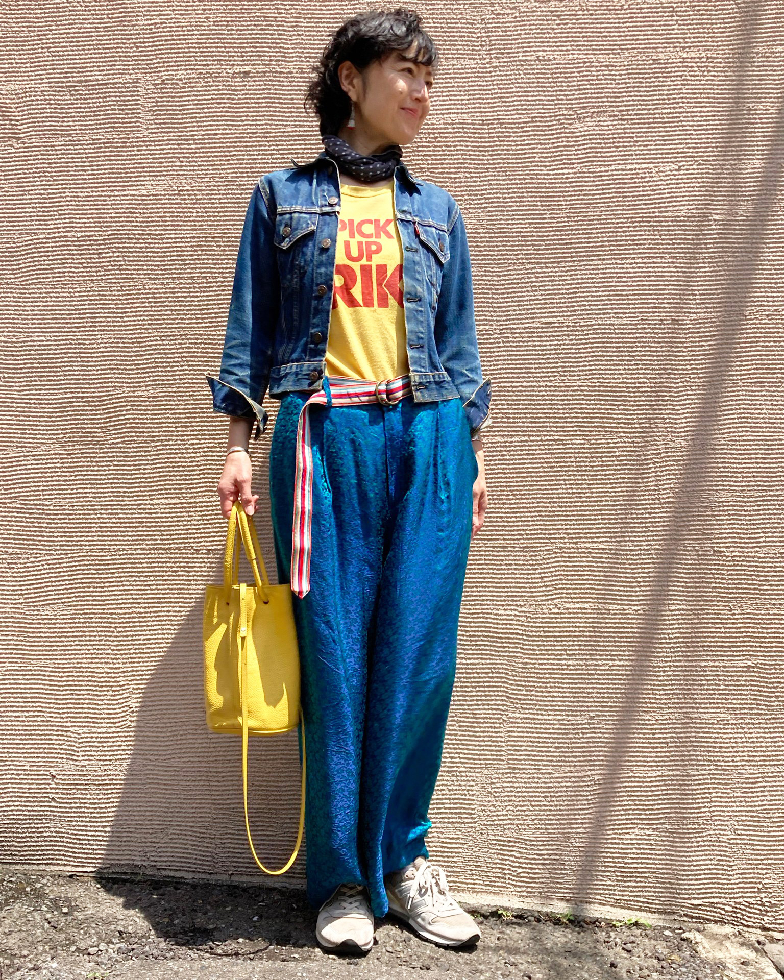 古着のロゴTを使った、夏のコーディネート