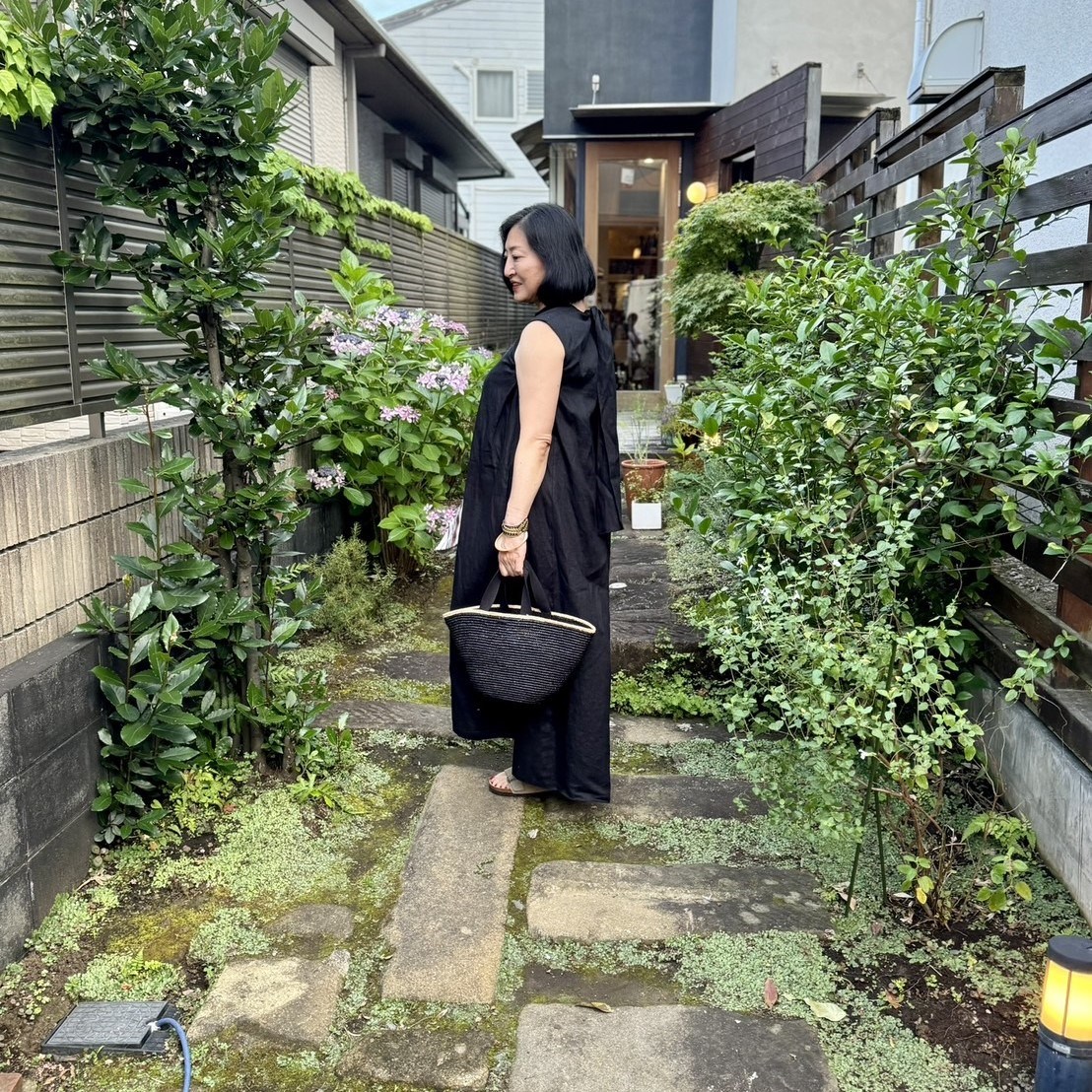 エディットアンドコーの麻のワンピース