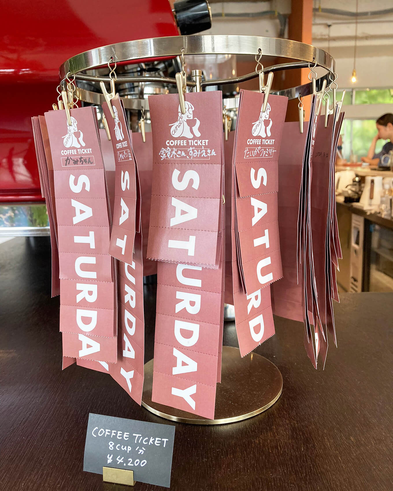 逗子のカフェ『andsaturday coffee & cakes』のコーヒーチケット