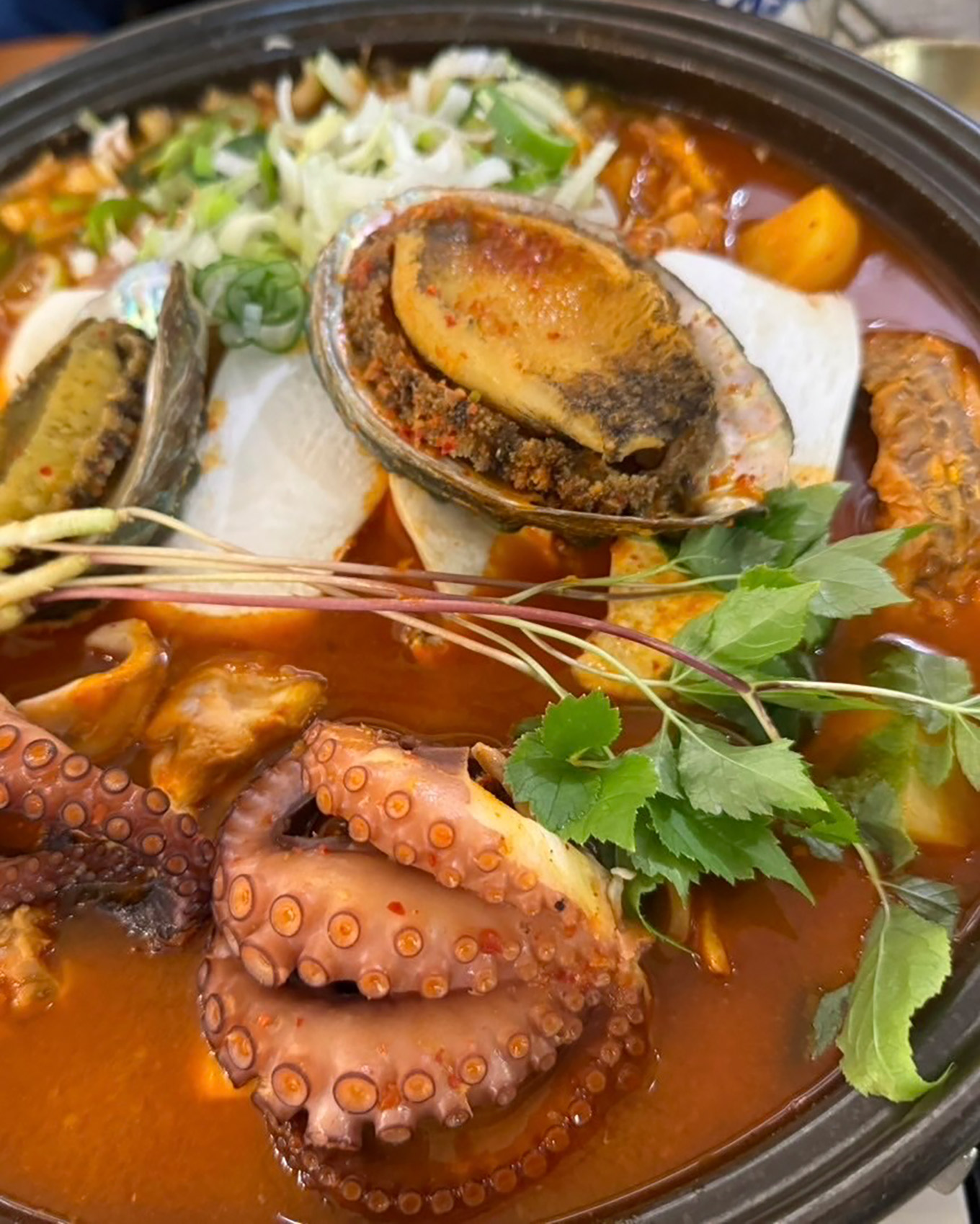韓国・ソウルのアワビが食べられるディナー