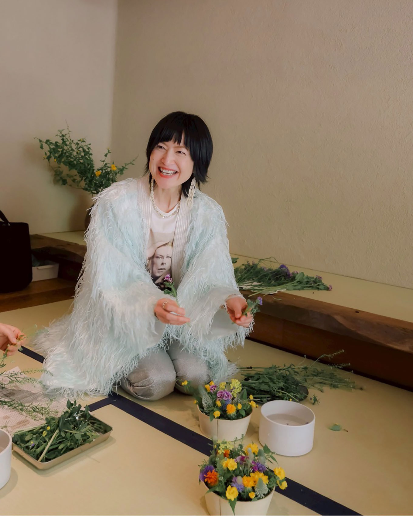 元アイドル藍田美豊さんの春のカジュアルスタイル