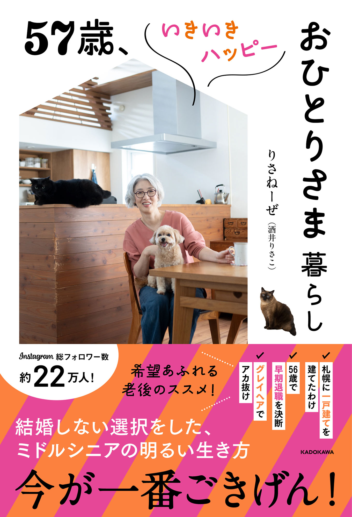 酒井りさこ(りさねーぜ)さん『57歳、いきいきハッピーおひとりさま暮らし』より
