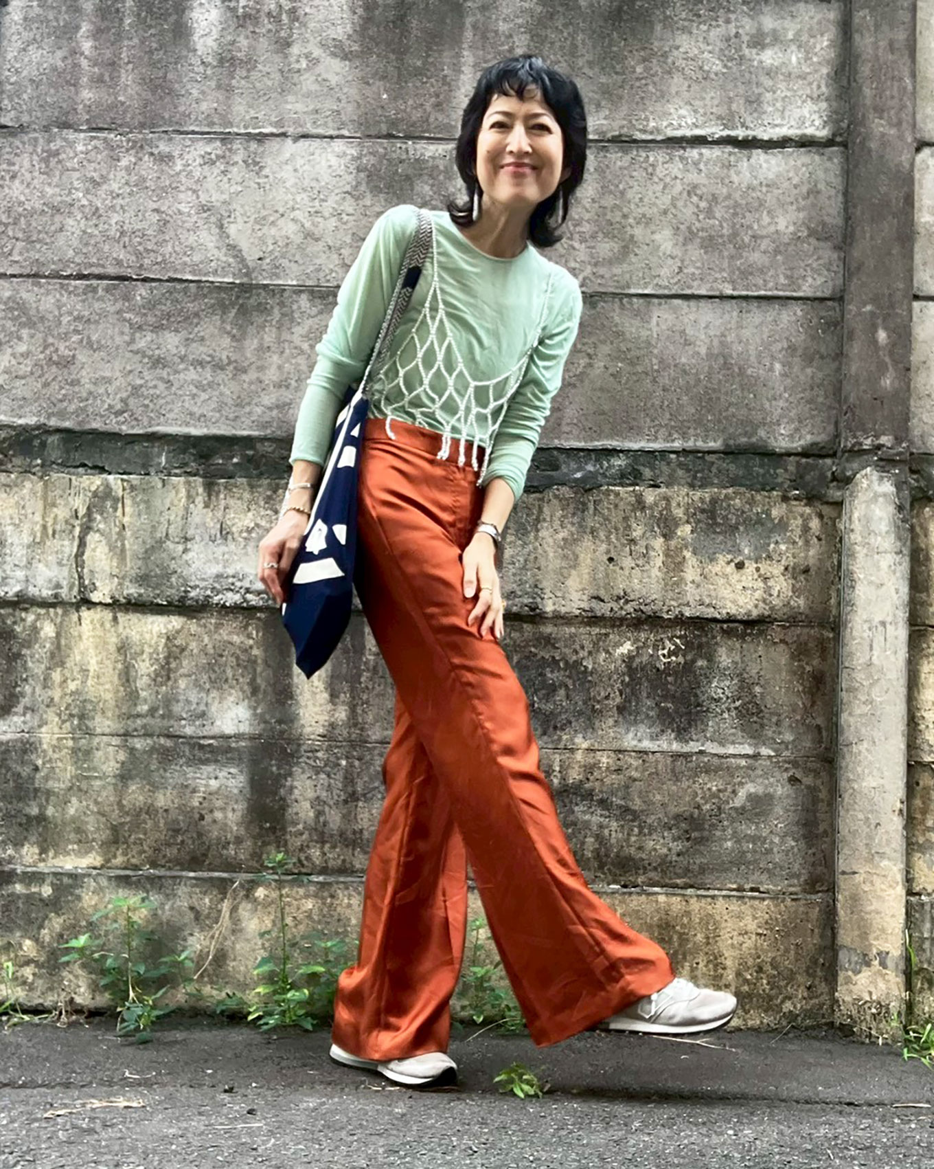 50代藍田美豊さん初秋のファッションコーディネート