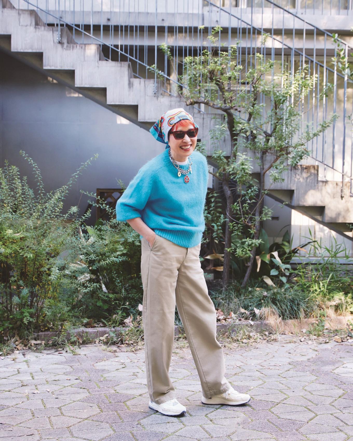 イラストレーター・石川三千花さんのスナップ。おしゃれアクセント…