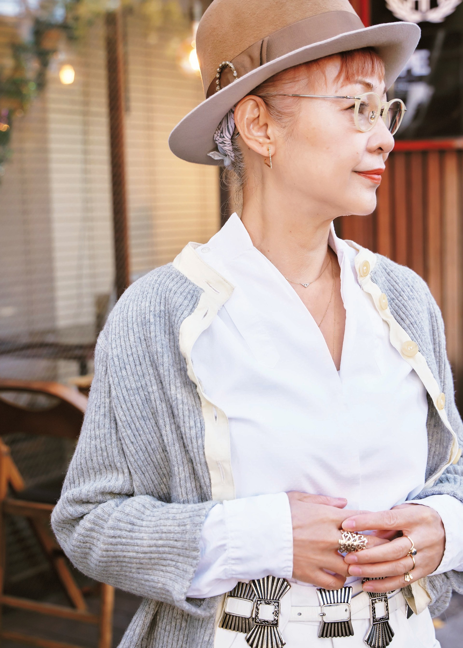 スタイリスト・安野ともこさんのスナップ。20年以上前に買ったマル…