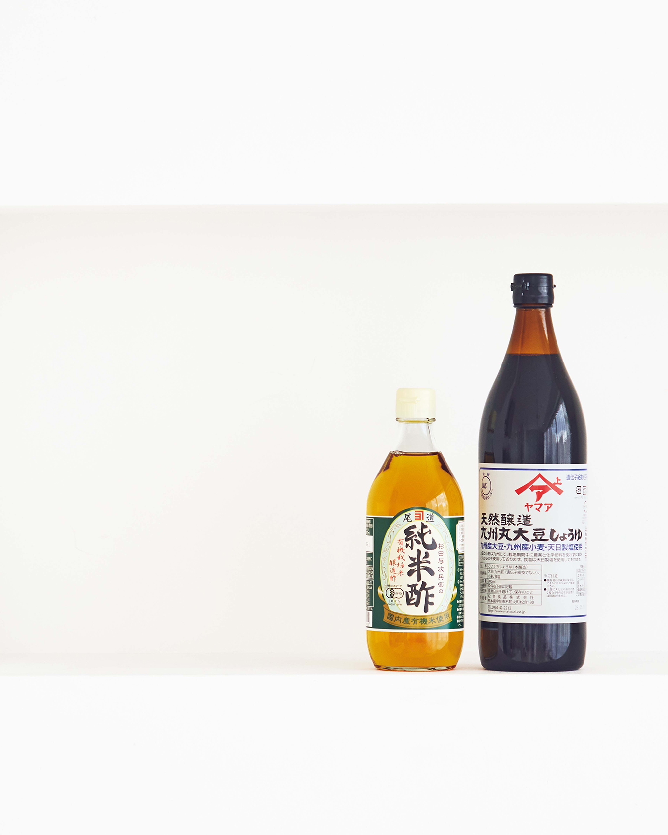 キッチンに欠かせない料理の味方! 天然醸造しょうゆと無添加純米酢…